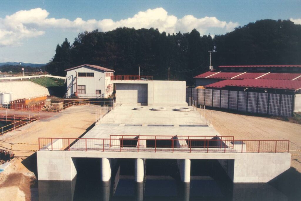山崎排水機場基礎工事